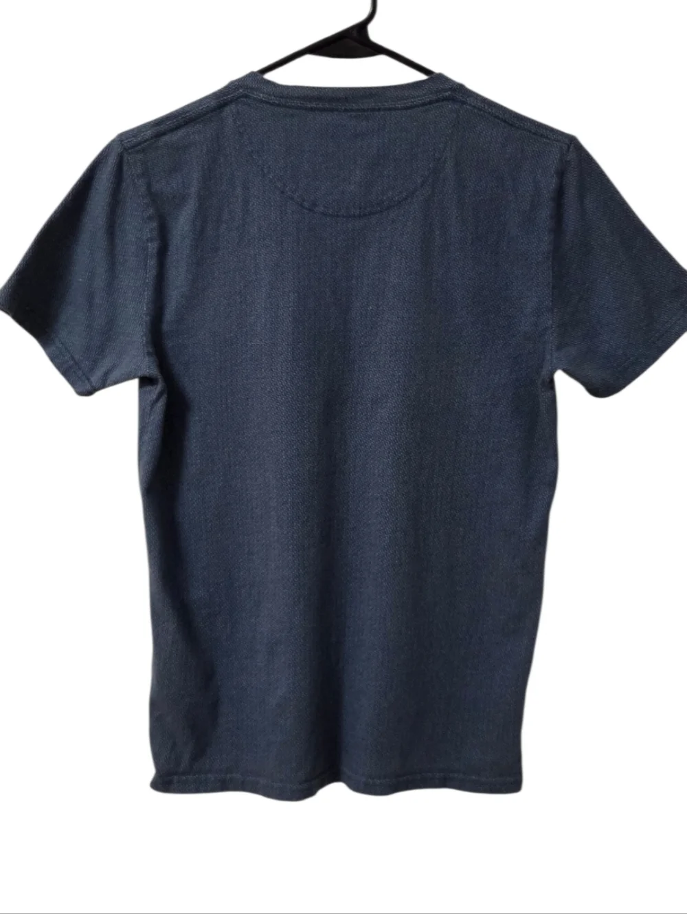 Hollister Boys Blue Textured Crewneck T Shirt XS 100% Cotton Logo Tee
